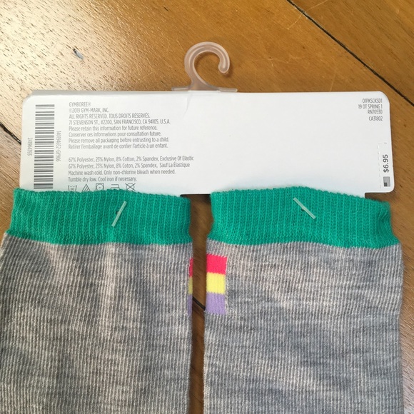 NWT Gymboree Girls Rainbow Socks and Necklace - Picture 3 of 5